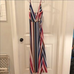 PinkBlush stripped Maxi dress